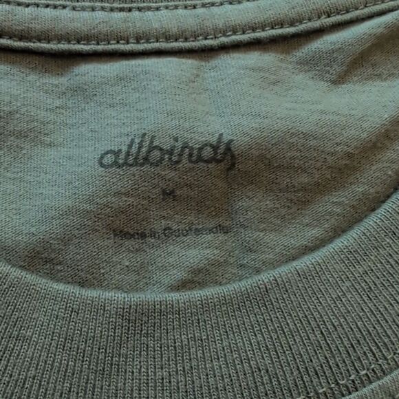 NWT Allbirds Allgood Cotton Long Sleeve Tee Hazy Cargo Green Size M - Picture 6 of 11
